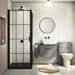 Imperia 900 x 900mm Black Slate Effect Square Shower Tray + Chrome Waste profile small image view 6 