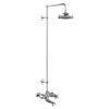 Burlington Tay Wall Mounted Bath Shower Mixer & Rigid Riser with Fixed Head profile small image view 1 