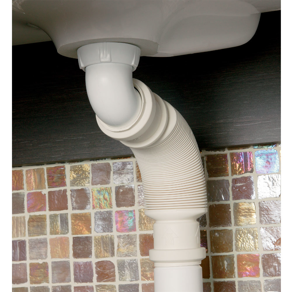 Crosswater Furniture Basin Waste Trap BTR0410W at Victorian Plumbing UK