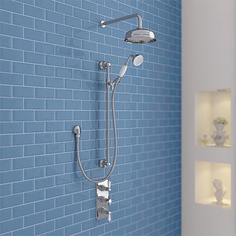 Belmont Traditional Shower Package - Concealed Valve with Fixed Head & Slider Kit