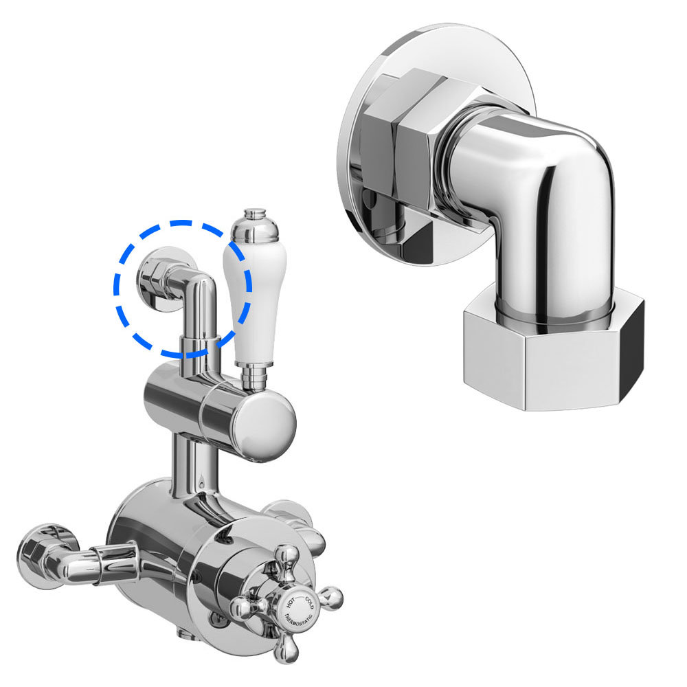 Back To Wall Shower Elbow Victorian Plumbing UK