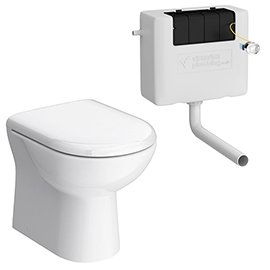 Back To Wall Toilet with Soft Close Seat + Concealed Cistern