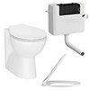 Ceramic BTW Toilet Pan with Soft-Close Seat + Dual Flush Concealed Cistern Small Image