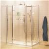Burlington Traditional Hinged Shower Door with 2 x Inline Panel & Side Panel profile small image view 1 