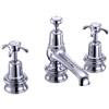 Burlington Anglesey Regent - Chrome 3 Tap Hole Basin Mixer with Pop Up - ANR12 profile small image view 1 