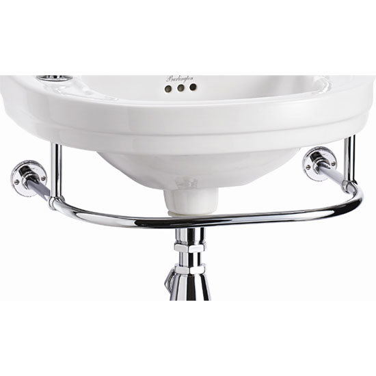 Burlington Add On Towel Rail for Round Cloakroom Basins T7 at Victorian Plumbing UK