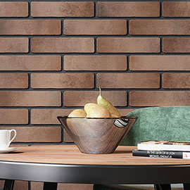 Burford Orange Brick Effect Wall Tiles - 250 x 60mm
