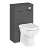 Brooklyn WC Unit with Cistern - Gloss Grey - 500mm profile small image view 1 