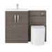 Brooklyn Grey Avola Modern Sink Vanity Unit + Toilet Package profile small image view 7 