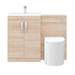 Brooklyn Natural Oak Modern Sink Vanity Unit + Toilet Package profile small image view 6 