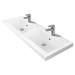 Brooklyn 1205mm Grey Mist Wall Hung 2 Drawer Double Basin Vanity Unit profile small image view 2 