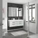 Brooklyn 1205mm Grey Mist Wall Hung 4 Drawer Double Basin Vanity Unit profile small image view 4 