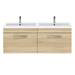 Brooklyn 1205mm Natural Oak Wall Hung 2 Drawer Double Basin Vanity Unit profile small image view 5 