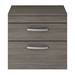 Brooklyn Wall Hung Countertop Vanity Unit - Grey Avola - 605mm 2 Drawer with Chrome Handles profile small image view 2 