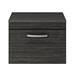 Brooklyn Wall Hung Countertop Vanity Unit - Black - 605mm with Chrome Handle profile small image view 4 