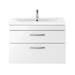 Brooklyn 800mm Gloss White 2 Drawer Wall Hung Vanity Unit profile small image view 3 