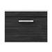 Brooklyn Wall Hung Countertop Vanity Unit - Black - 600mm with White Worktop & Chrome Handle profile small image view 5 