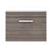 Brooklyn Wall Hung Countertop Vanity Unit - Grey Avola - 600mm with White Worktop & Chrome Handle profile small image view 4 