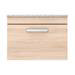 Brooklyn Wall Hung Countertop Vanity Unit - Natural Oak - 600mm with White Worktop & Chrome Handle profile small image view 4 