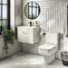Brooklyn 500 Gloss White Wall Hung 1-Drawer Vanity Unit with Thin-Edge Basin profile small image view 5 