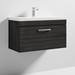 Brooklyn 800 Black Wall Hung 1-Drawer Vanity Unit with Thin-Edge Basin profile small image view 4 