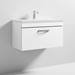 Brooklyn 800 Gloss White Wall Hung 1-Drawer Vanity Unit with Thin-Edge Basin profile small image view 3 