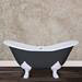 Hurlingham Banburgh Small 2TH Cast Iron Roll Top Bath (1560x765mm) with Feet profile small image view 4 