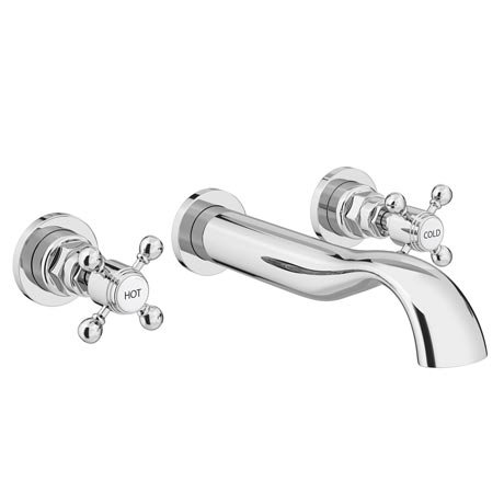 Belmont Traditional Wall Mounted Basin Mixer - Chrome
