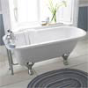 Nuie Berkshire 1700 x 750mm Single Ended Roll Top Bath inc. Chrome Legs profile small image view 1 