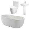 Bianco Double Ended Curved Freestanding Bath Suite profile small image view 2 