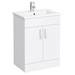 Bianco Gloss White Floorstanding Vanity Unit + Close Coupled Toilet profile small image view 3 