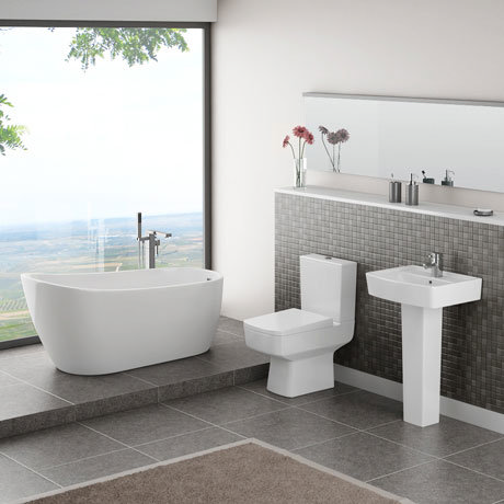 Bliss Modern Slipper Freestanding Bath Suite at Victorian Plumbing UK