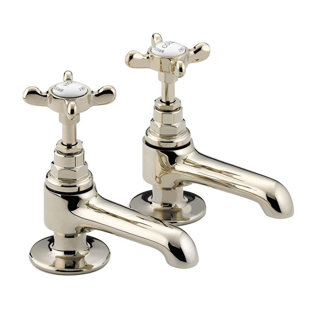 Bristan 1901 Traditional Basin Pillar Taps Gold Plated N 1 2 G CD   Bristan 1901 Traditional Basin Pillar Taps Gold L 