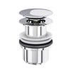 Britton Bathrooms - Basin Click-Clack Waste (unslotted) - Chrome plated profile small image view 1 