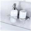 Britton Bathrooms - stainless steel shelf - double hole - BR5 profile small image view 2 