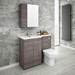 Brooklyn 600mm Bathroom Mirror & Fascia Cabinet - Grey Avola profile small image view 2 