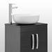 Brooklyn Floor Standing Countertop Vanity Unit - Black - 505mm with Chrome Handles profile small image view 2 