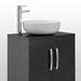 Brooklyn Floor Standing Countertop Vanity Unit - Black - 605mm with Chrome Handles profile small image view 2 