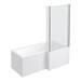 Brooklyn Grey Avola Bathroom Suite with L-Shaped Bath profile small image view 3 