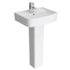 Brooklyn Modern Square Basin + Pedestal - 1 Tap Hole profile small image view 1 