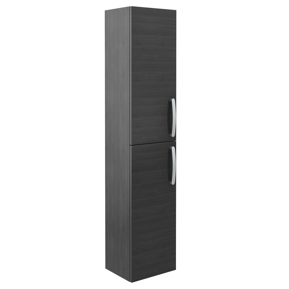 Brooklyn Wall Hung 2 Door Tall Storage Cabinet Hacienda Black