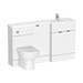 Brooklyn White Gloss 1500mm Wide Combination Furniture Pack profile small image view 2 