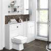 Brooklyn White Gloss 1500mm Wide Combination Furniture Pack profile small image view 1 