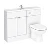 Brooklyn 1100mm White Gloss Slimline Combination Furniture Pack profile small image view 1 