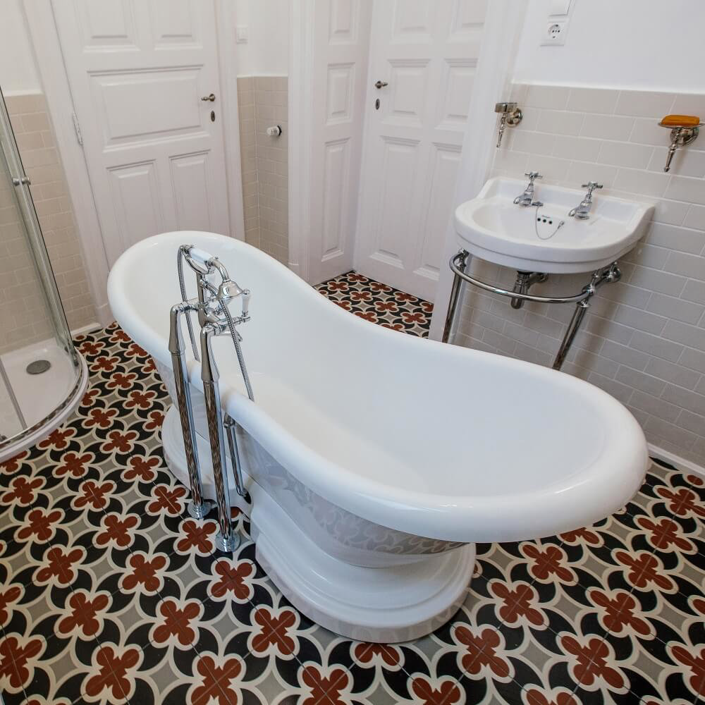 The Completed Traditional Bathroom - Budapest Bathroom Project