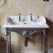 Burlington Classic 65cm Basin with Brushed Aluminium Wash Stand - Various Tap Hole Options profile small image view 2 