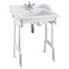 Burlington Classic 65cm Basin with White Aluminium Wash Stand - Various Tap Hole Options profile small image view 1 