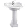 Burlington Classic Round 65cm Basin with Pedestal - Various Tap Hole Options profile small image view 1 
