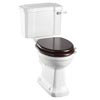 Burlington Cloakroom Slimline Close Coupled Traditional Toilet - Lever Flush profile small image view 1 