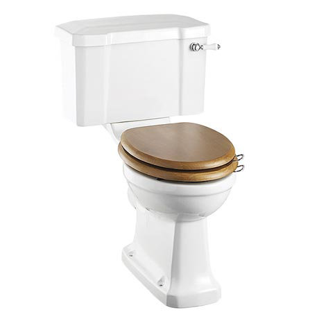 Burlington Close Coupled Traditional Toilet - Ceramic Lever Flush